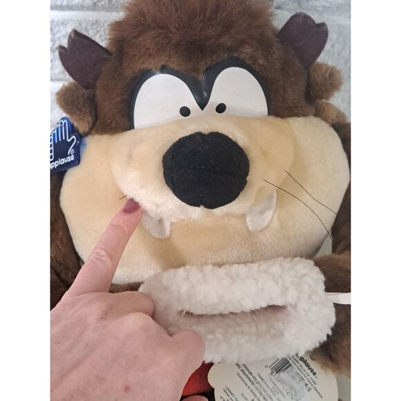 Vintage Looney Tunes Tazmanian Devil Christmas Plush  Applause 1997 Collectible - Picture 5 of 10